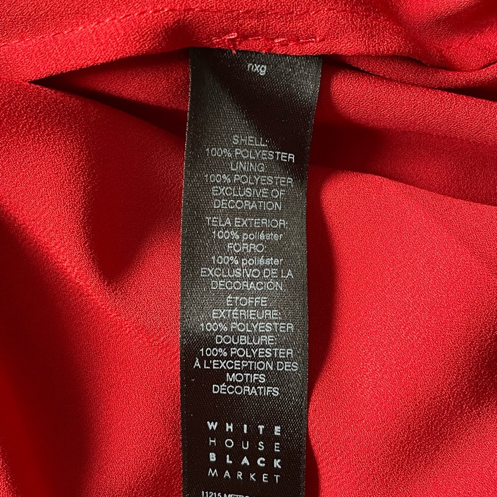 Whbm Ruby Red Tie String Sleeveless Top - image 6